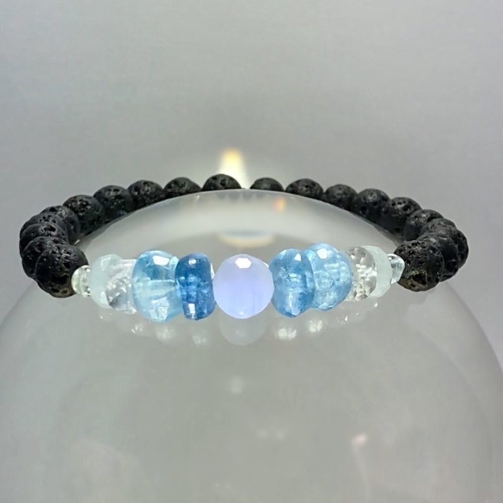 Hand Made Gemstone Lava Rock Oil Diffuser Bracelet